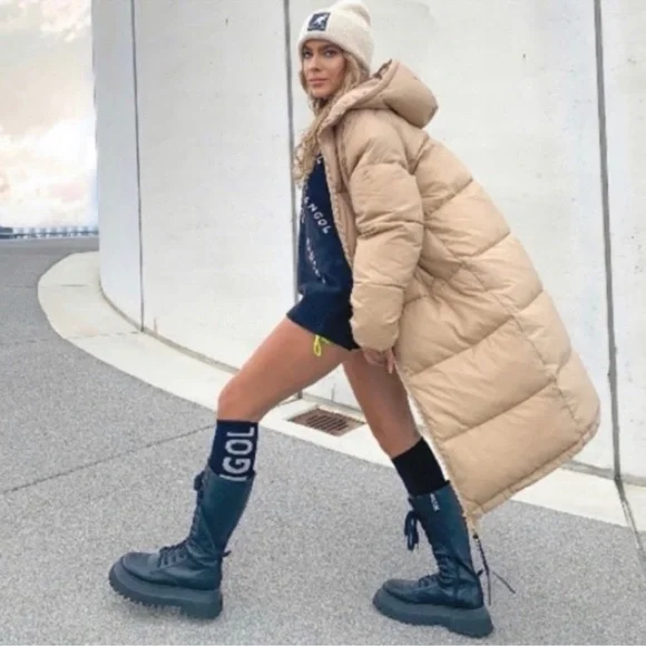 Kangol x H&M Tan Puffer Coat - Picture 4 of 14